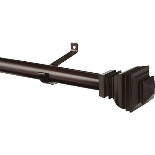 Kenney Riley 30 In. To 84 In. 1 In. Single Brown Curtain Rod