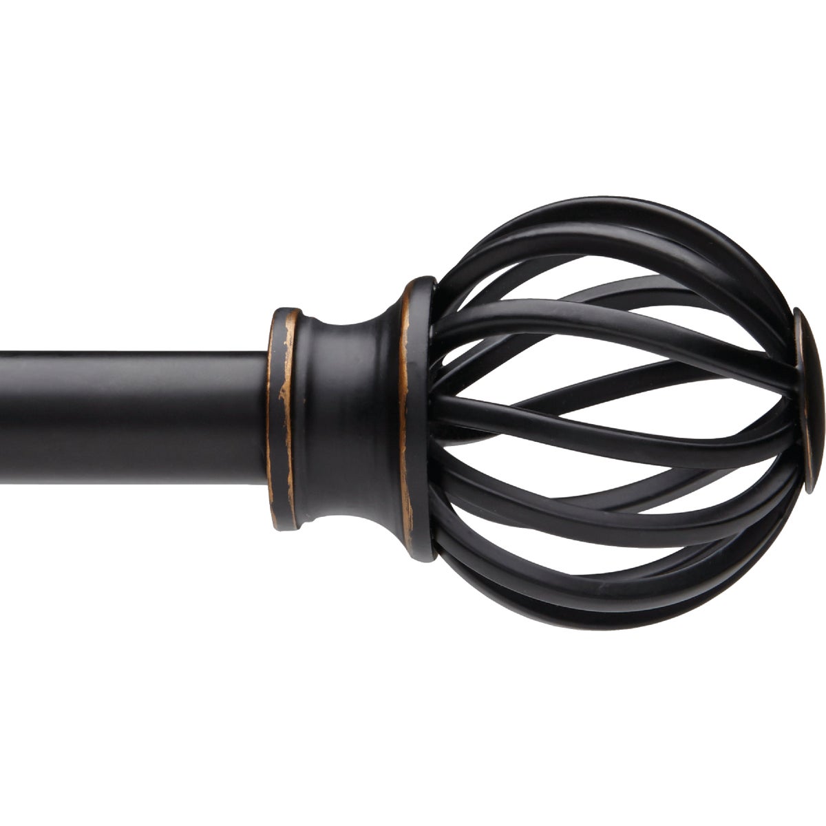 Umbra Coppola 28 In. To 48 In. 5/8 In. Single Black Curtain Rod