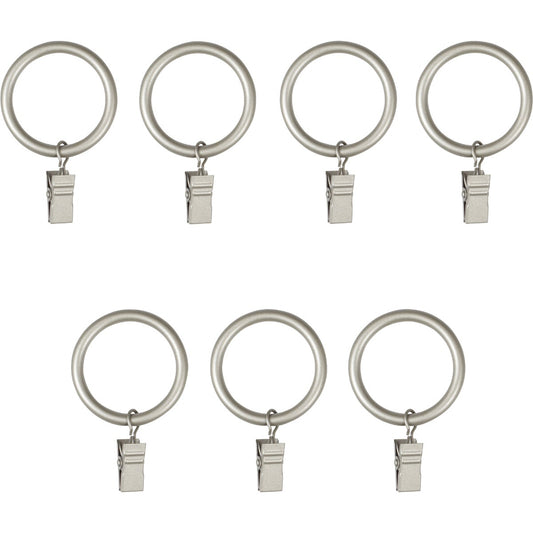 Umbra 1 In. Clip Curtain Ring, Nickel (7-Pack)