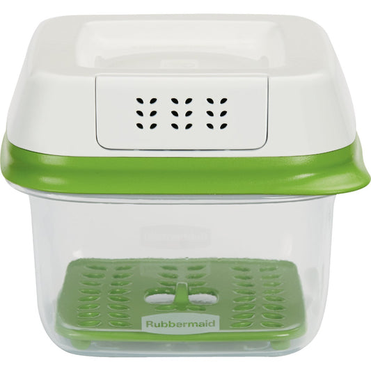 Rubbermaid FreshWorks Produce Saver 2.5 C. Clear Square Food Storage Container with Lid