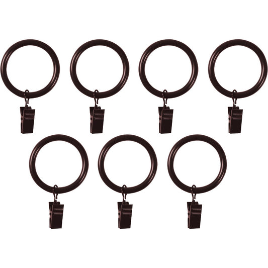 Umbra 1 In. Clip Curtain Ring, Bronze (7-Pack)