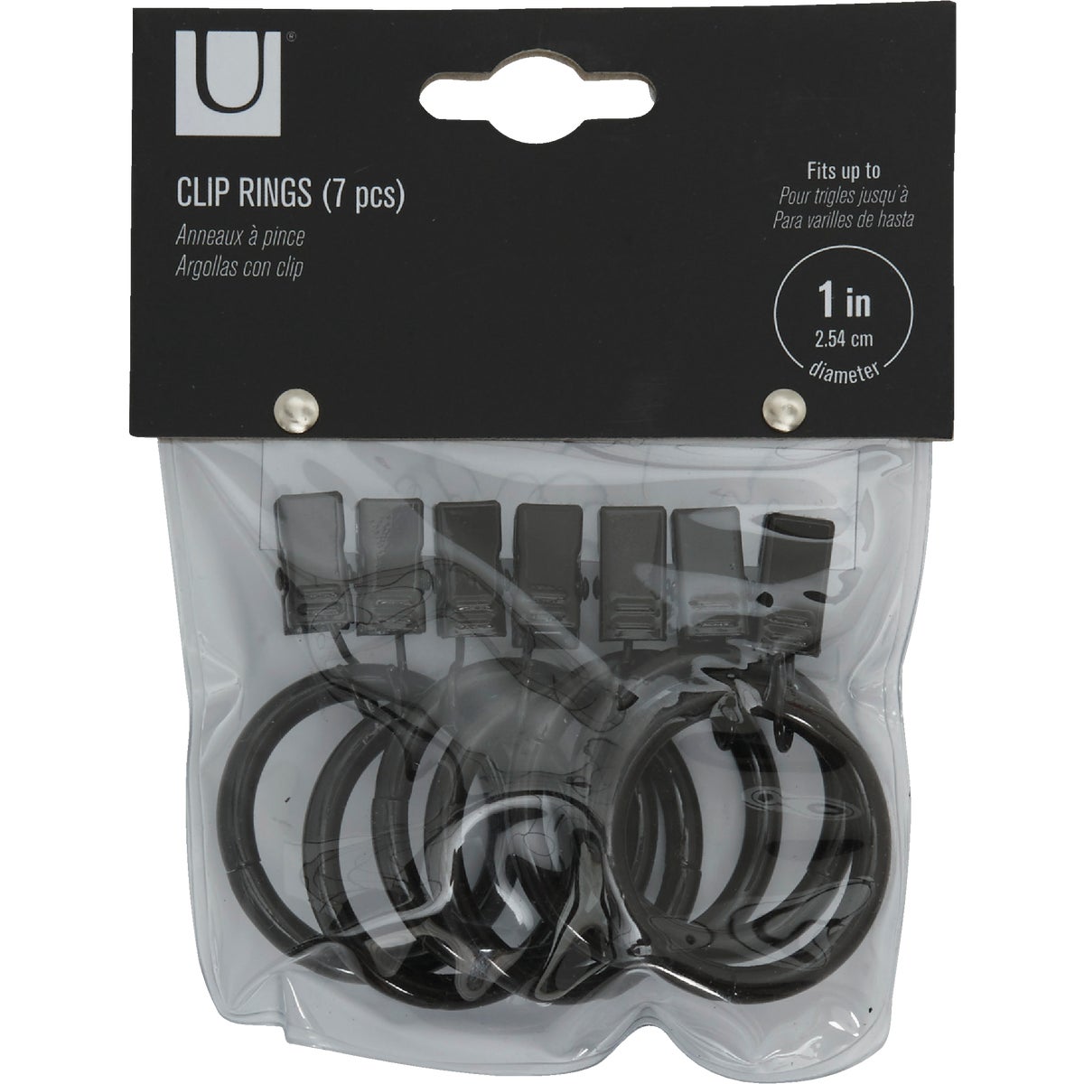 Umbra 1 In. Clip Curtain Ring, Bronze (7-Pack)