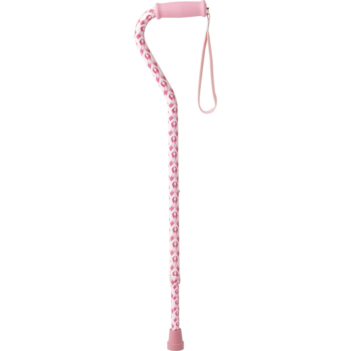 Medline Pink Aluminum Offset Handle Cane