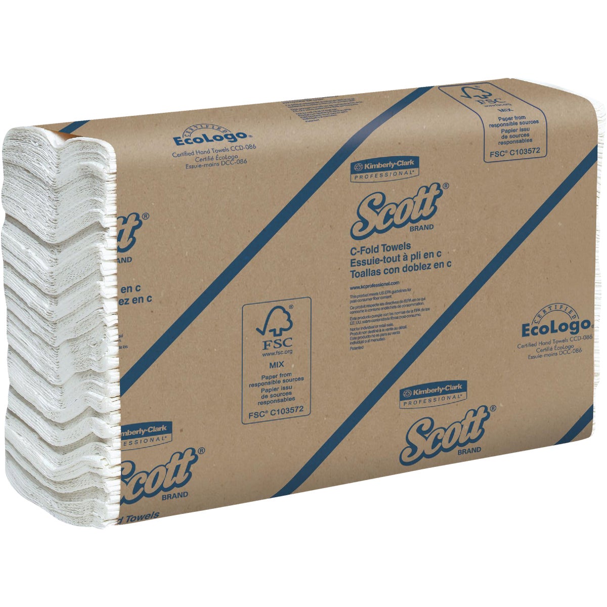 Kimberly Clark Scott C-Fold White Hand Towel (12 Count)