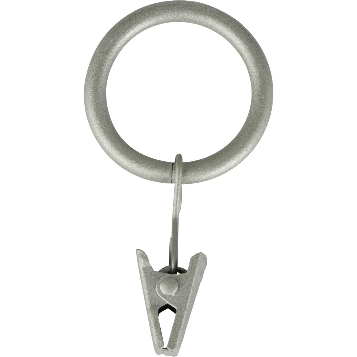 Kenney 5/8 In. To 3/4 In. Clip Curtain Ring, Pewter (14-Pack)