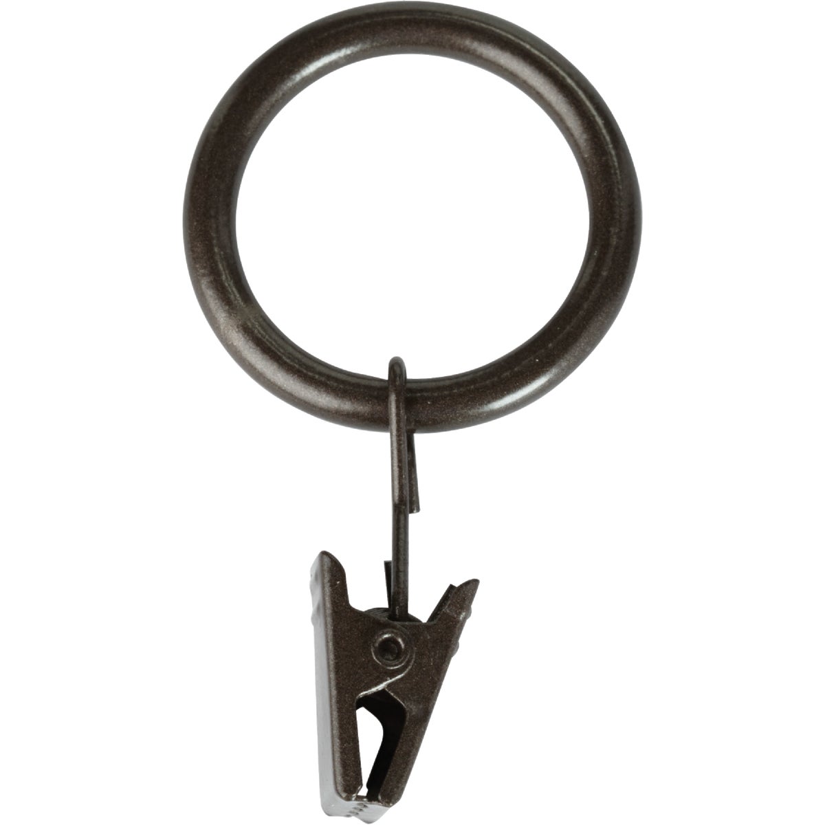 Kenney 5/8 In. To 3/4 In. Clip Curtain Ring, Brown (14-Pack)