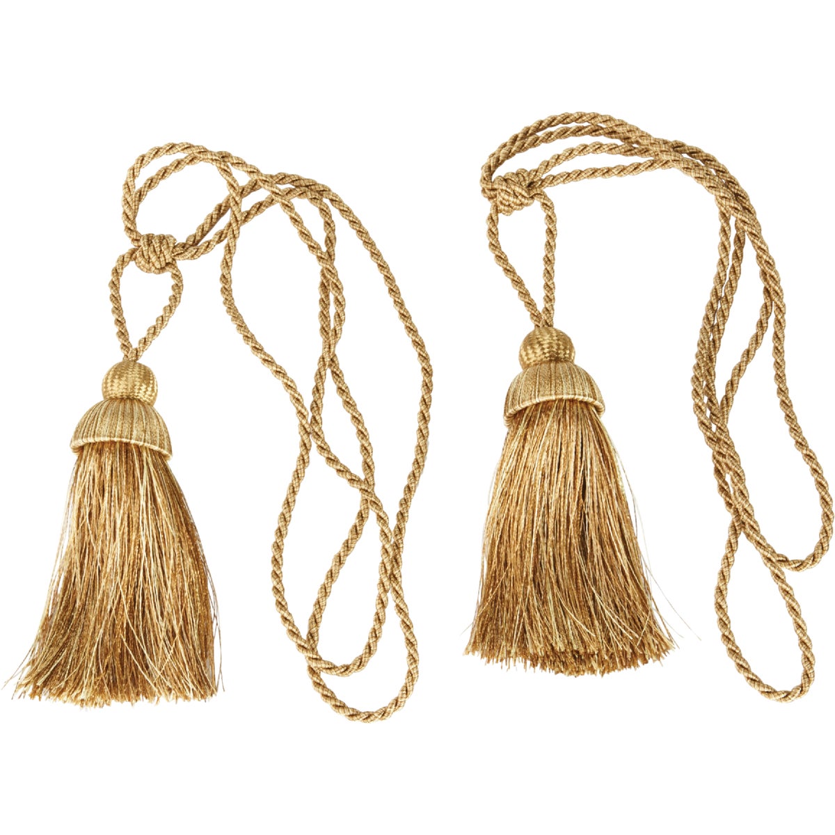 Kenney 23 In. Tassel Drapery Holdback, Gold (2-Pack)