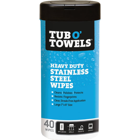 Tub O' Towels Heavy Duty Stainless Steel, 40-Ct.