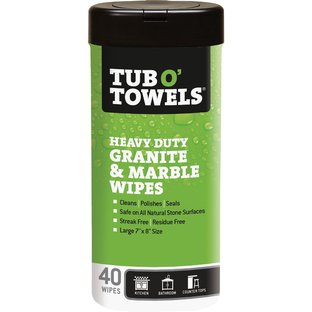 Tub O' Towels Granite and Marble Polishing Wipes (40 Count)