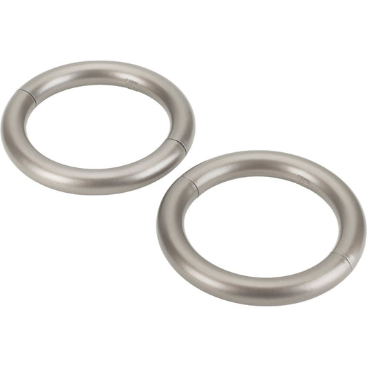 Umbra 4-1/2 In. Halo Drapery Holdback, Nickel (2-Pack)