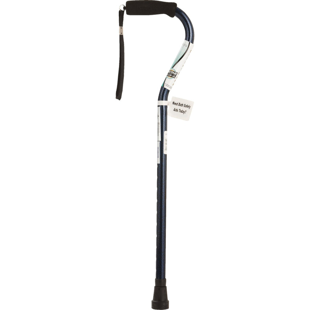 Medline Blue Aluminum Offset Handle Cane