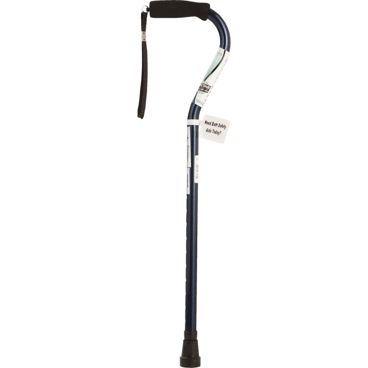 Medline Blue Aluminum Offset Handle Cane