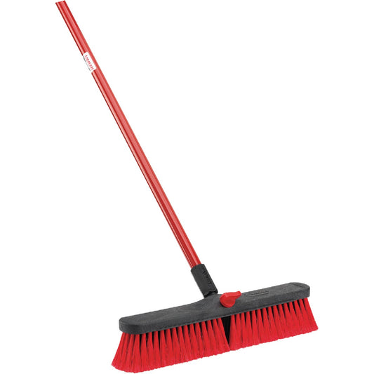 Libman 18 In. W. x 64 In. L. Steel Handle Multi-Surface Medium Sweep Push Broom