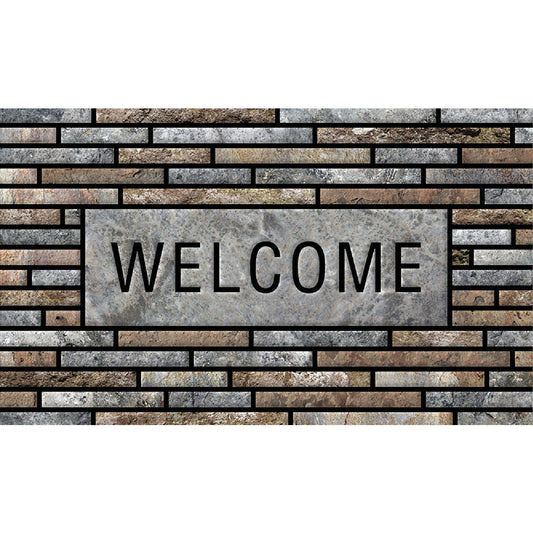 Apache Masterpiece Welcome Slats 18 In. x 30 In. Fiber/Recycled Rubber Door Mat