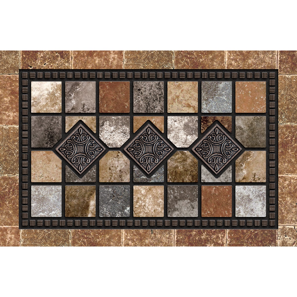 Apache Masterpiece Redstone 24 In. x 36 In. Fiber/Recycled Rubber Door Mat