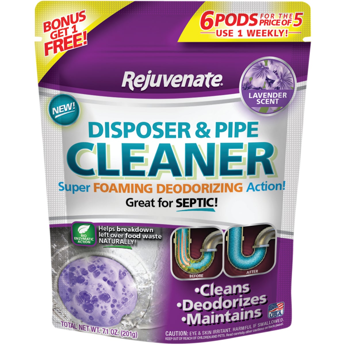 Rejuvenate Lavender Disposer & Pipe Cleaner (6-Count)