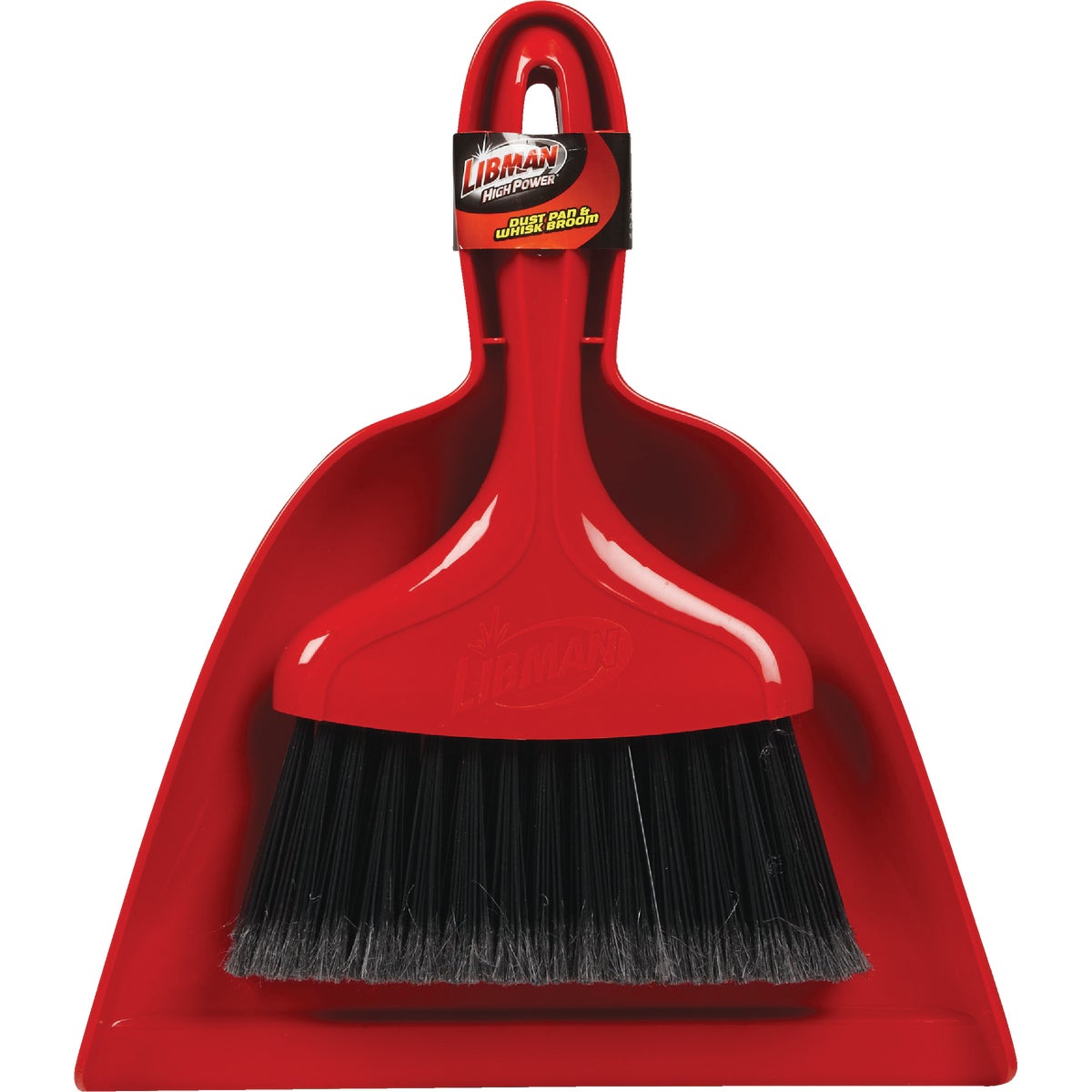 Libman 7 In. Poly Whisk Broom with Dust Pan, Black Bristles