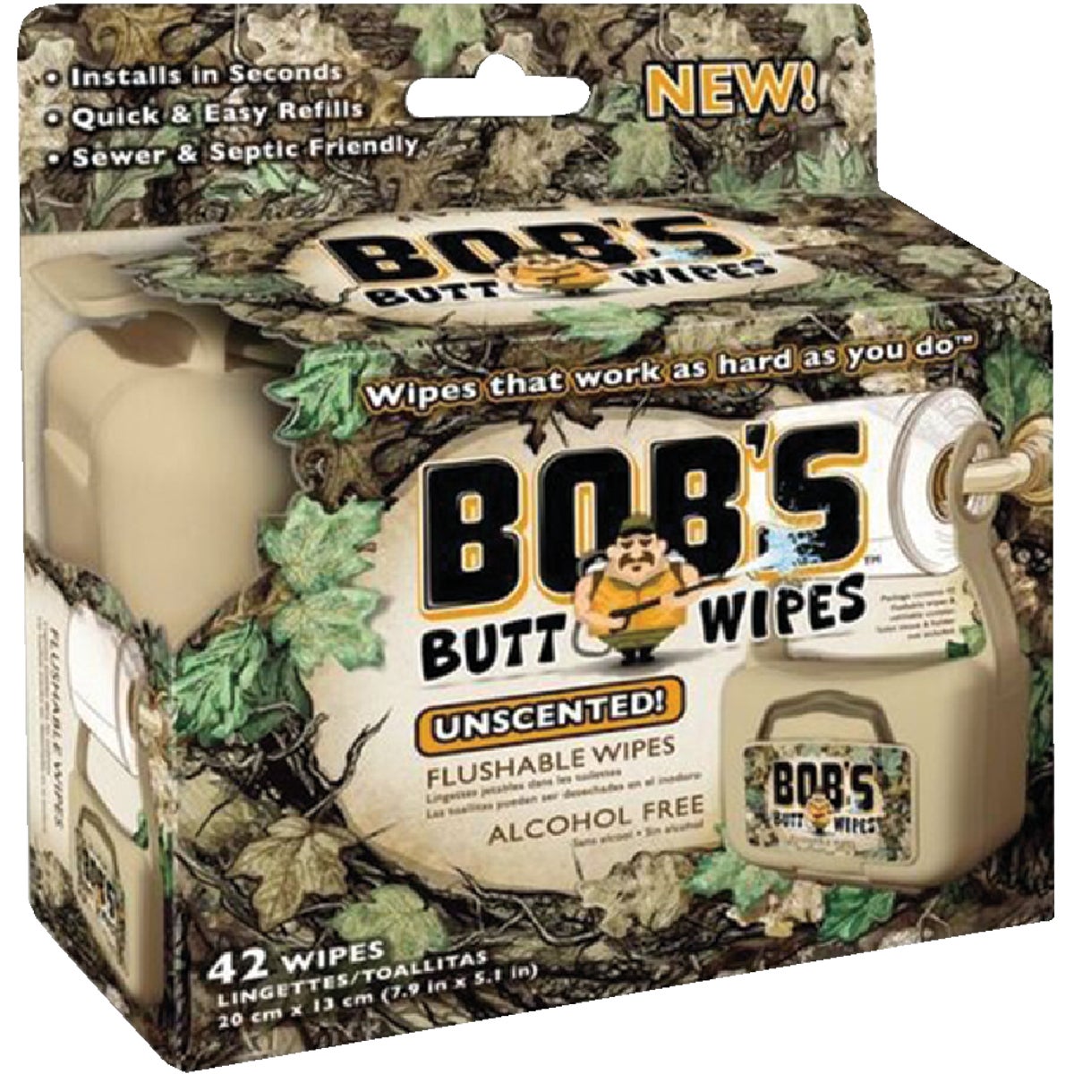 Sterling Bob's Butt Wipes Hanging Dispenser (42 Count)