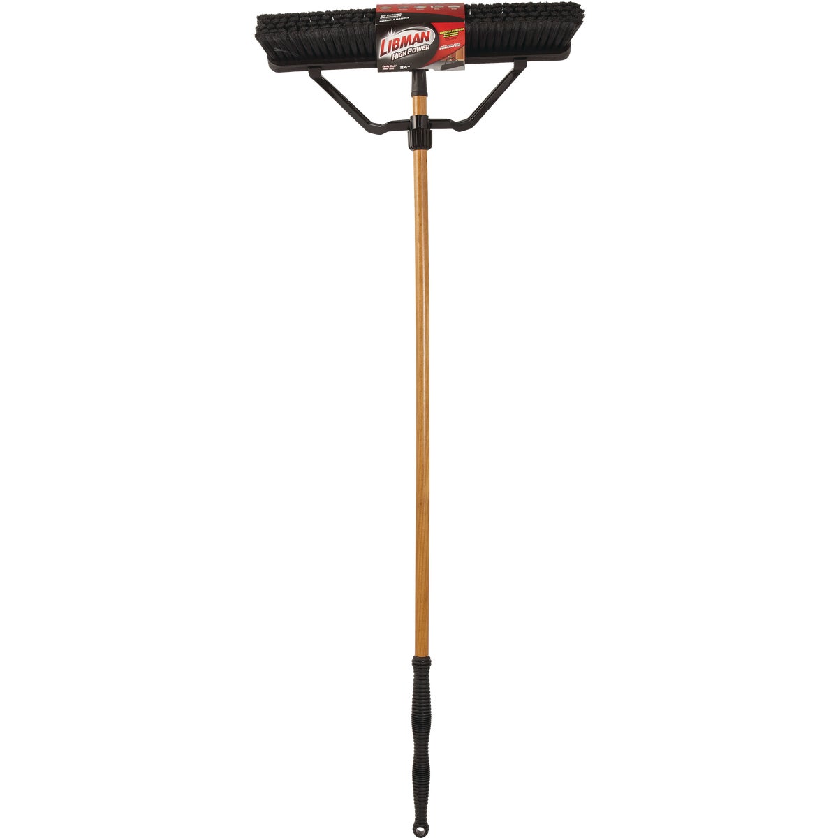 Libman 24 In. W. x 66 In. L. Wood Handle Smooth Surface Commercial Push Broom