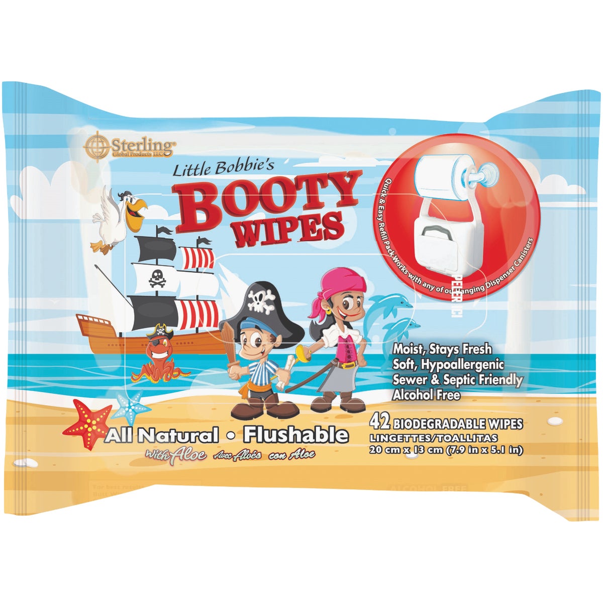 Sterling Little Bobby's Booty Wipes (42-Count)