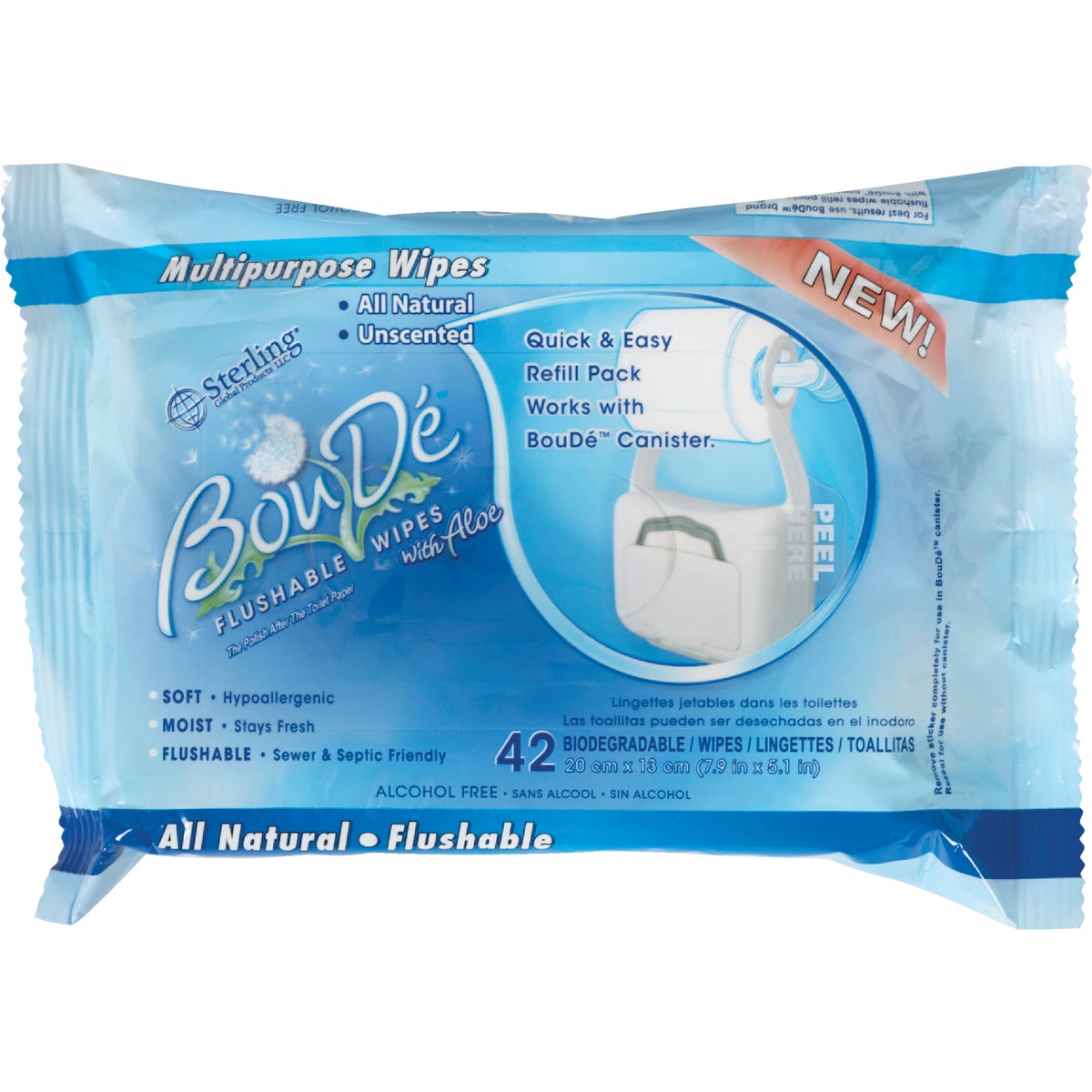 Sterling Bou De Wipes with Aloe (42-Count)