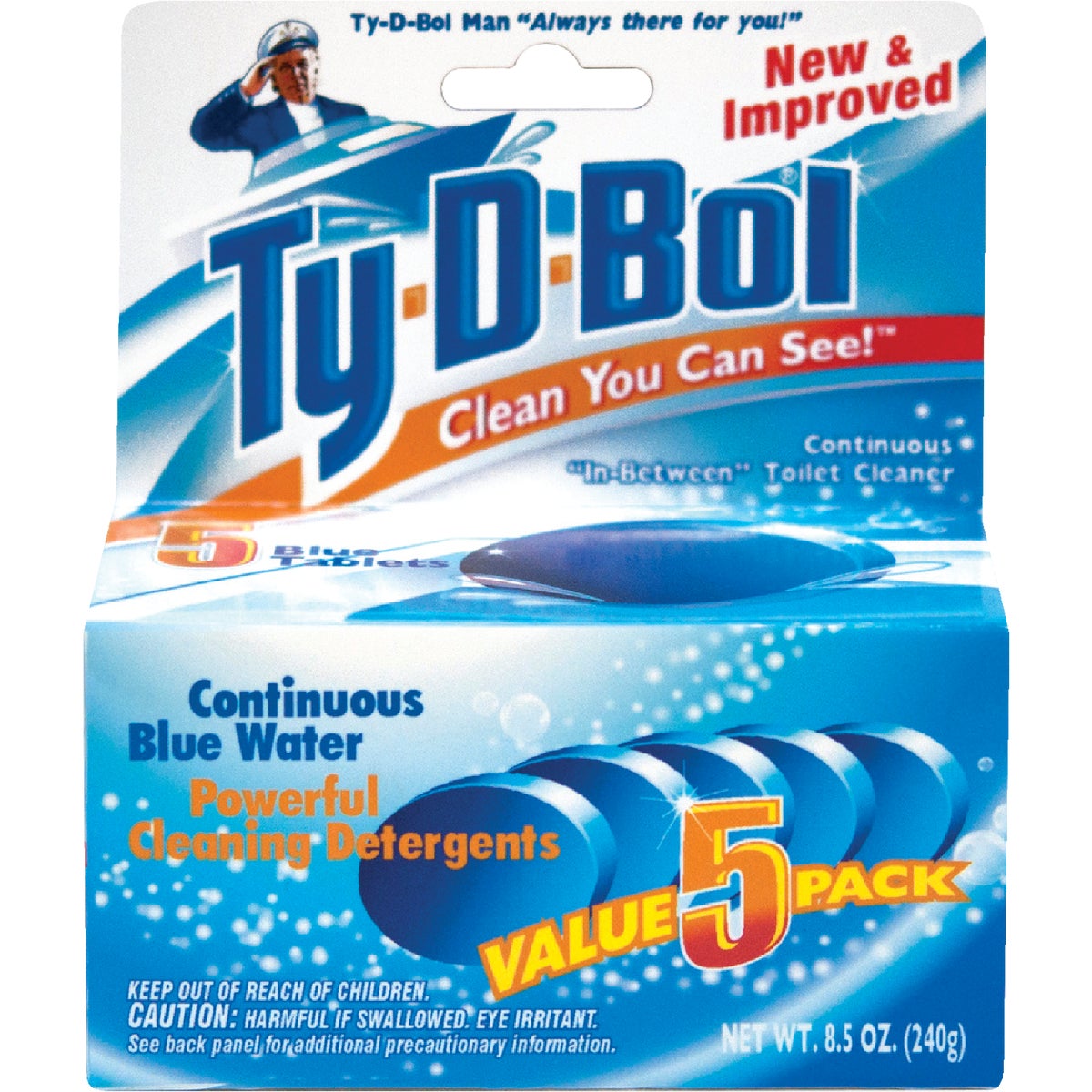 Ty-D-Bol Blue Tablet Automatic Toilet Bowl Cleaner (5-Count)