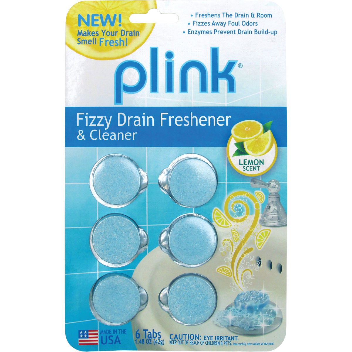 Plink Fizzy Drain Freshener & Cleaner (6-Tabs)