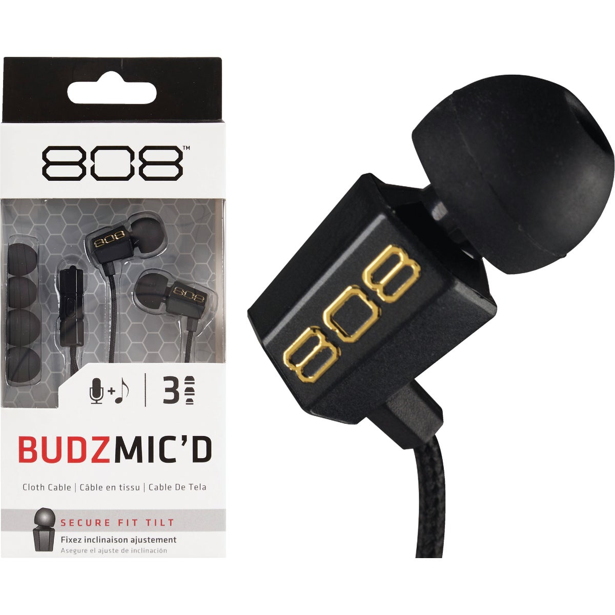 Voxx 808 Budz Mic'd Wired Ear Buds