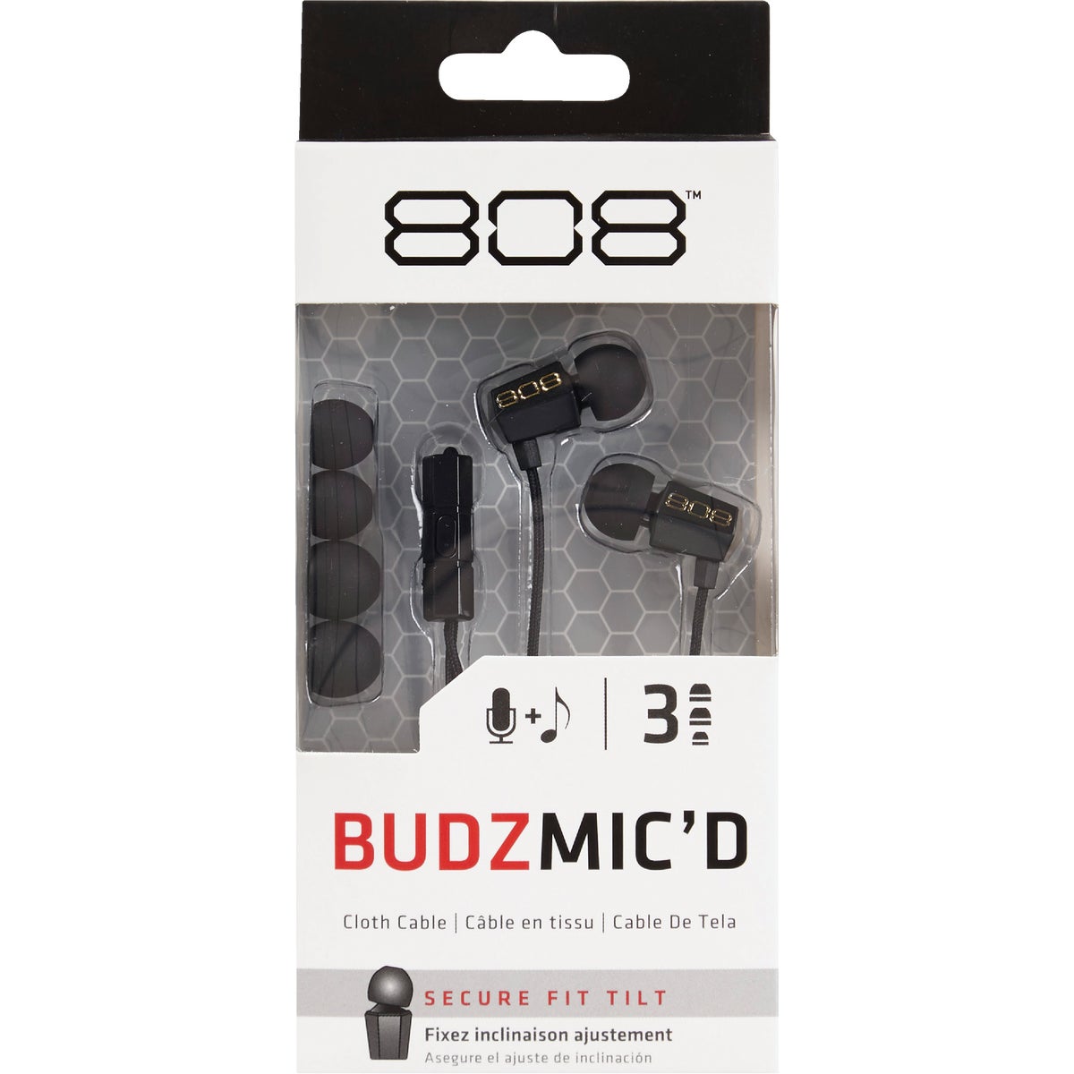 Voxx 808 Budz Mic'd Wired Ear Buds