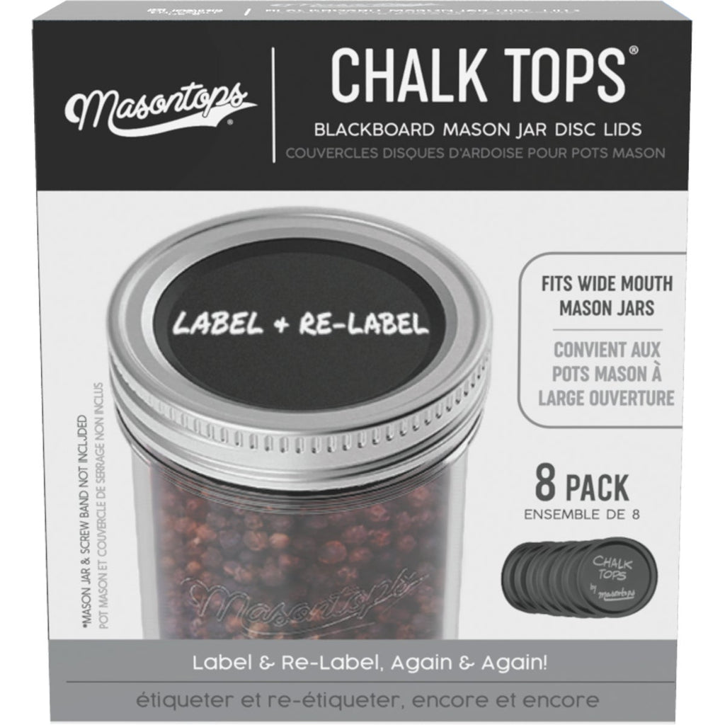 Masontops Wide-Mouth Chalk Top Canning Jar Lids (8-Count)