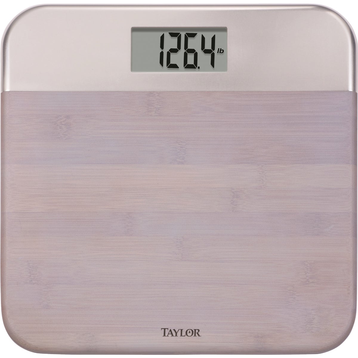 Taylor Digital 440 Lb. Bamboo/Metal Bath Scale, Gray