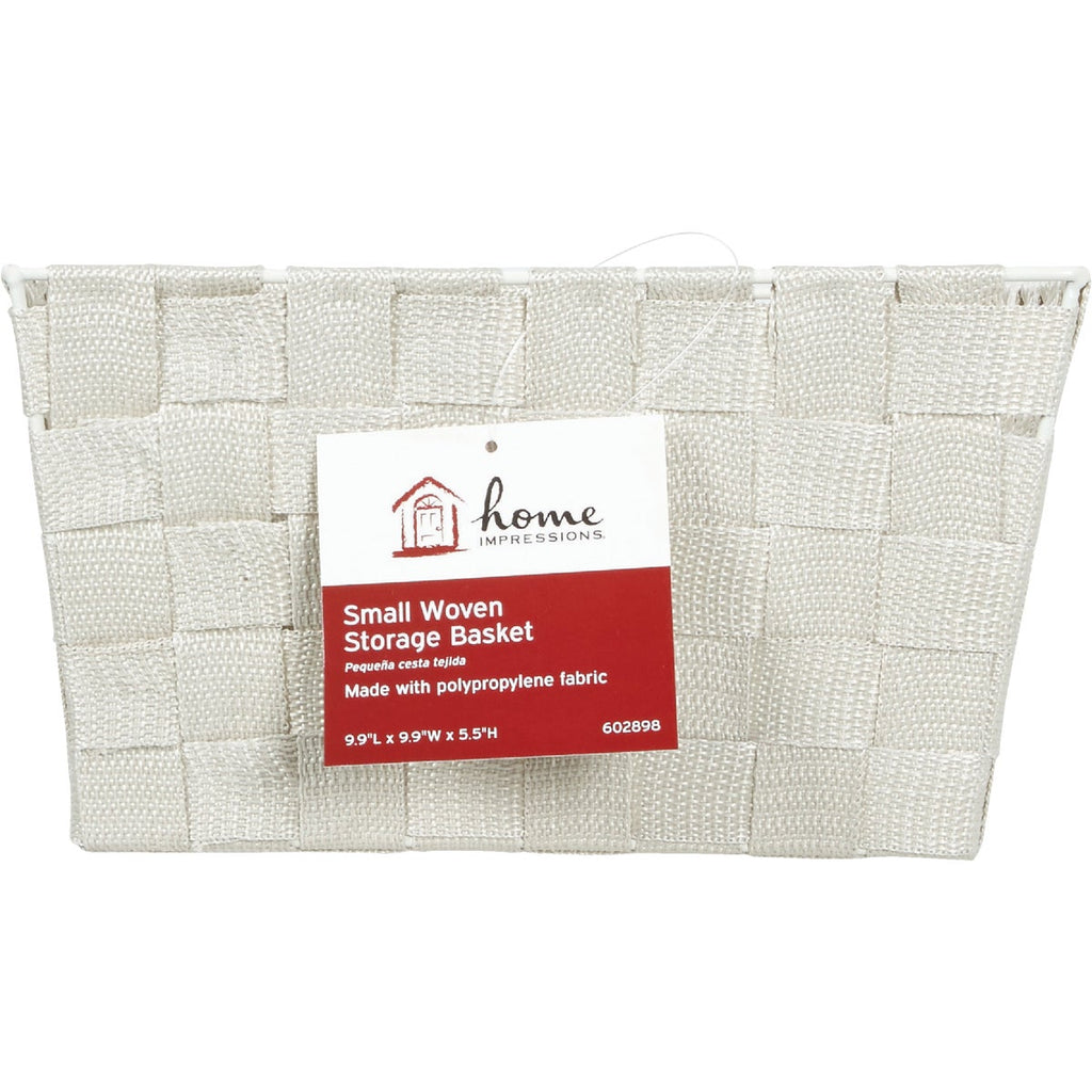 Home Impressions 9.75 In. x 5.5 In. H. Woven Storage Basket, Beige