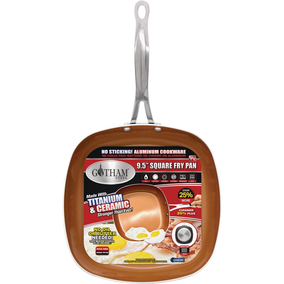 Gotham Steel Shallow Square Non-Stick Pan