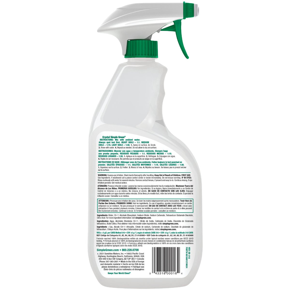 Simple Green 24 Oz. Crystal Industrial Cleaner & Degreaser