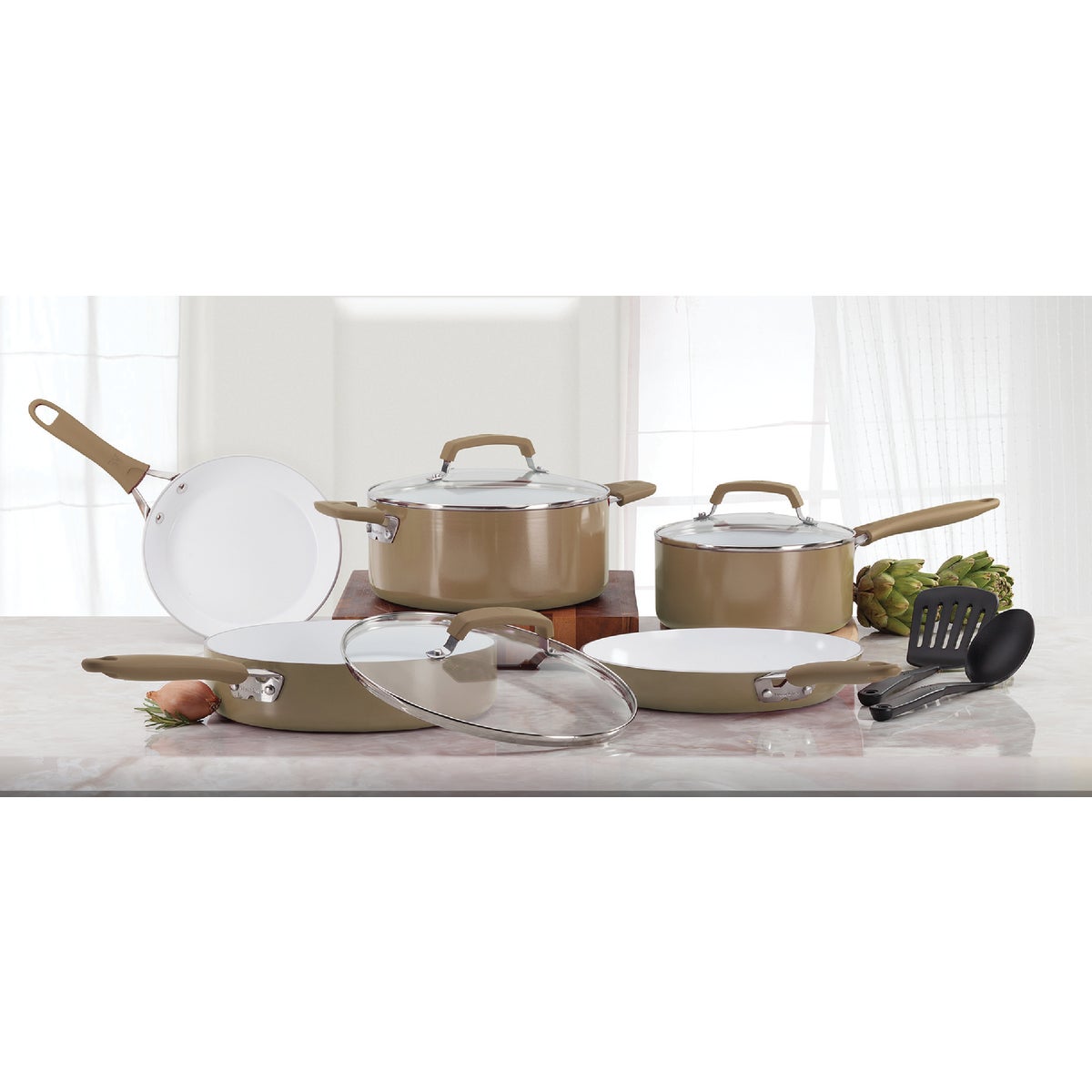 Wearever Pure Living Non-Stick Ceramic Cookware Set (10-Piece)