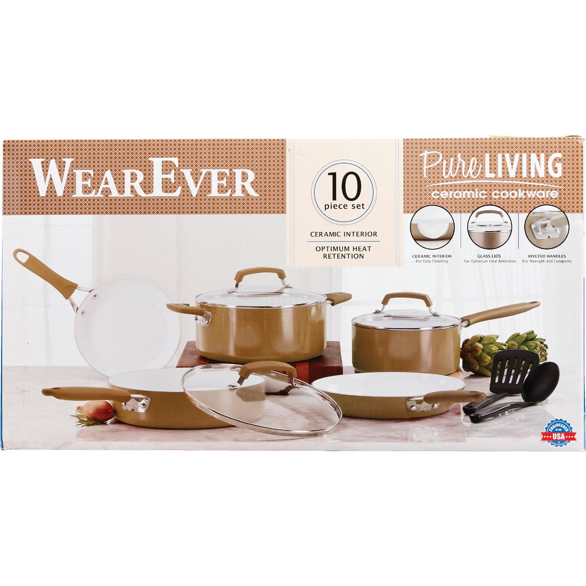 Wearever Pure Living Non-Stick Ceramic Cookware Set (10-Piece)