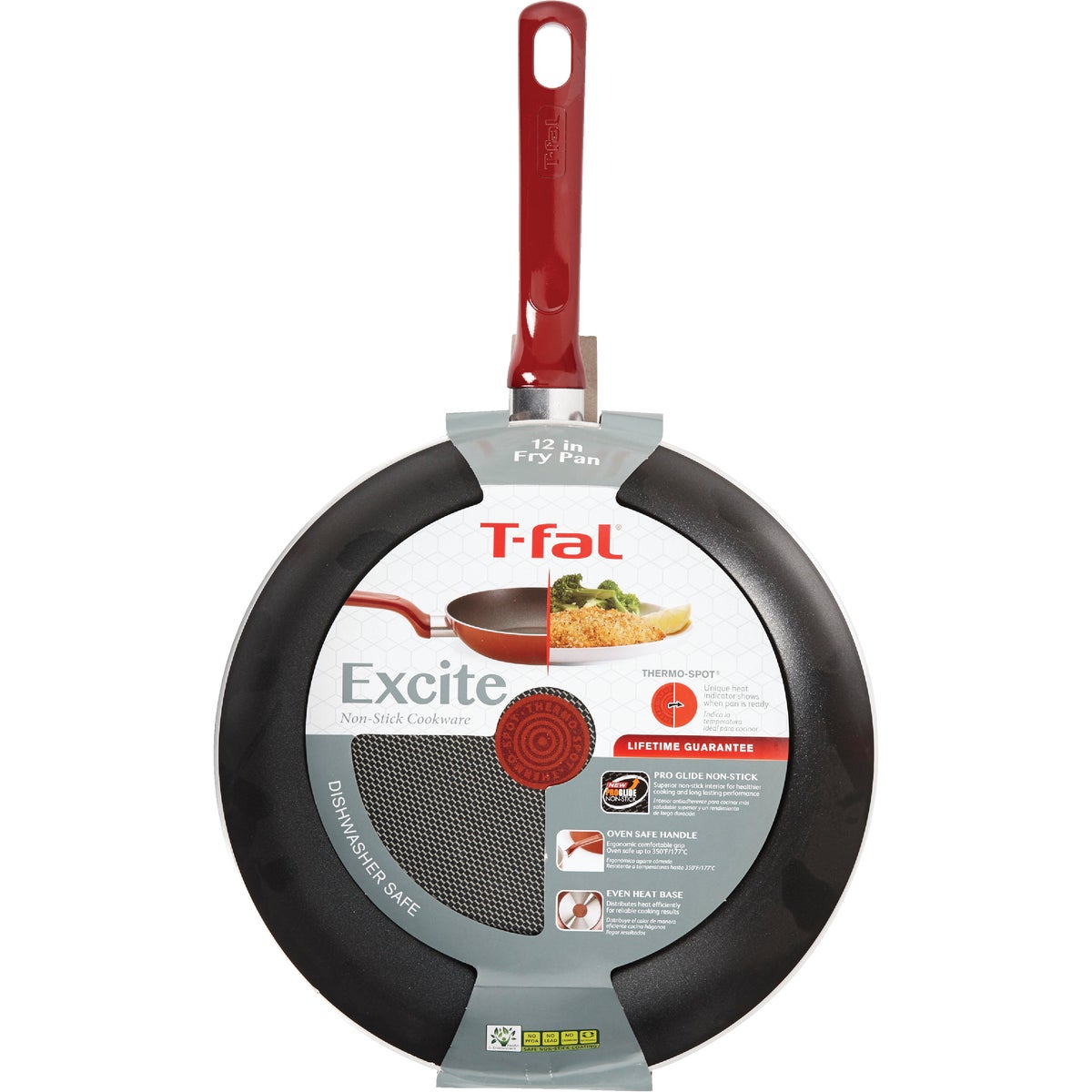 Excite 12 In. Red Non-Stick Fry Pan