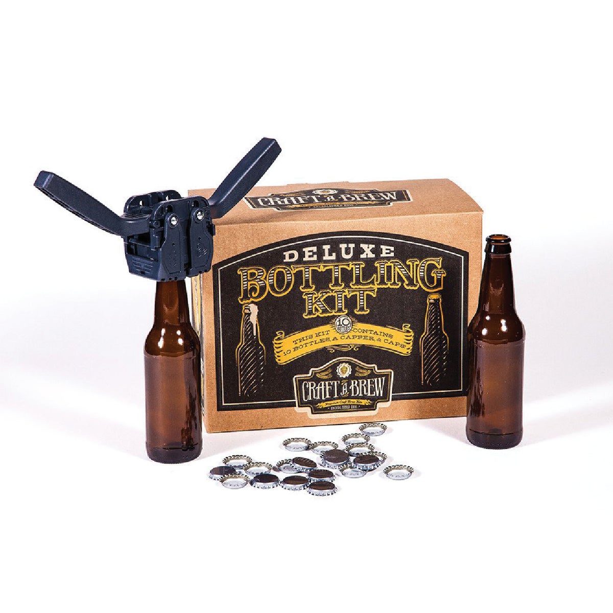 Craft A Brew Deluxe Beer Bottling Kit (10-Piece)