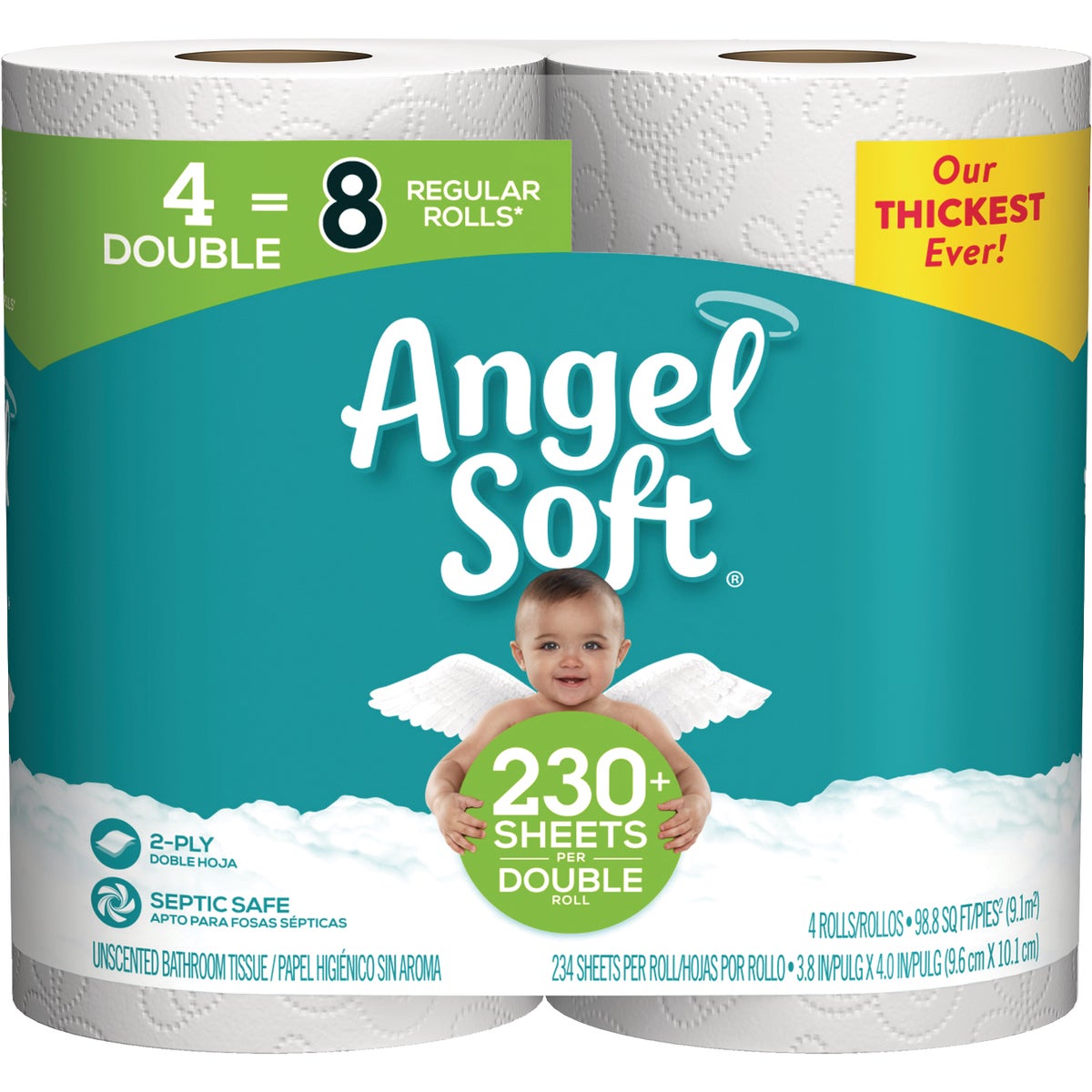 Angel Soft Toilet Paper (4 Double Rolls)