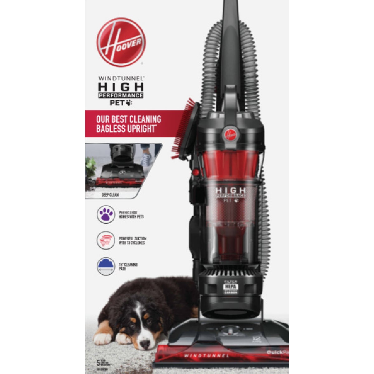 Hoover WindTunnel 3 Bagless High Performance Pet Upright Vacuum Cleaner