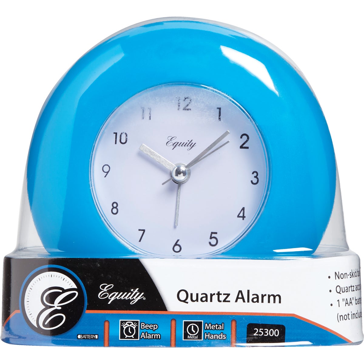 La Crosse Technology Equity Frosted Analog Battery Operated Alarm Clock