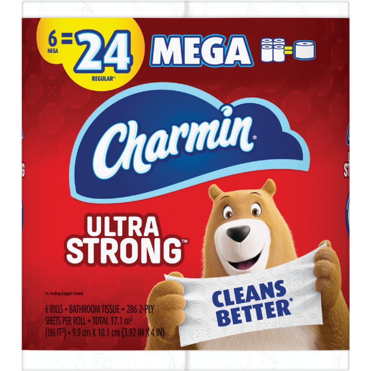 Charmin Ultra Strong Toilet Paper (6 Mega Rolls)