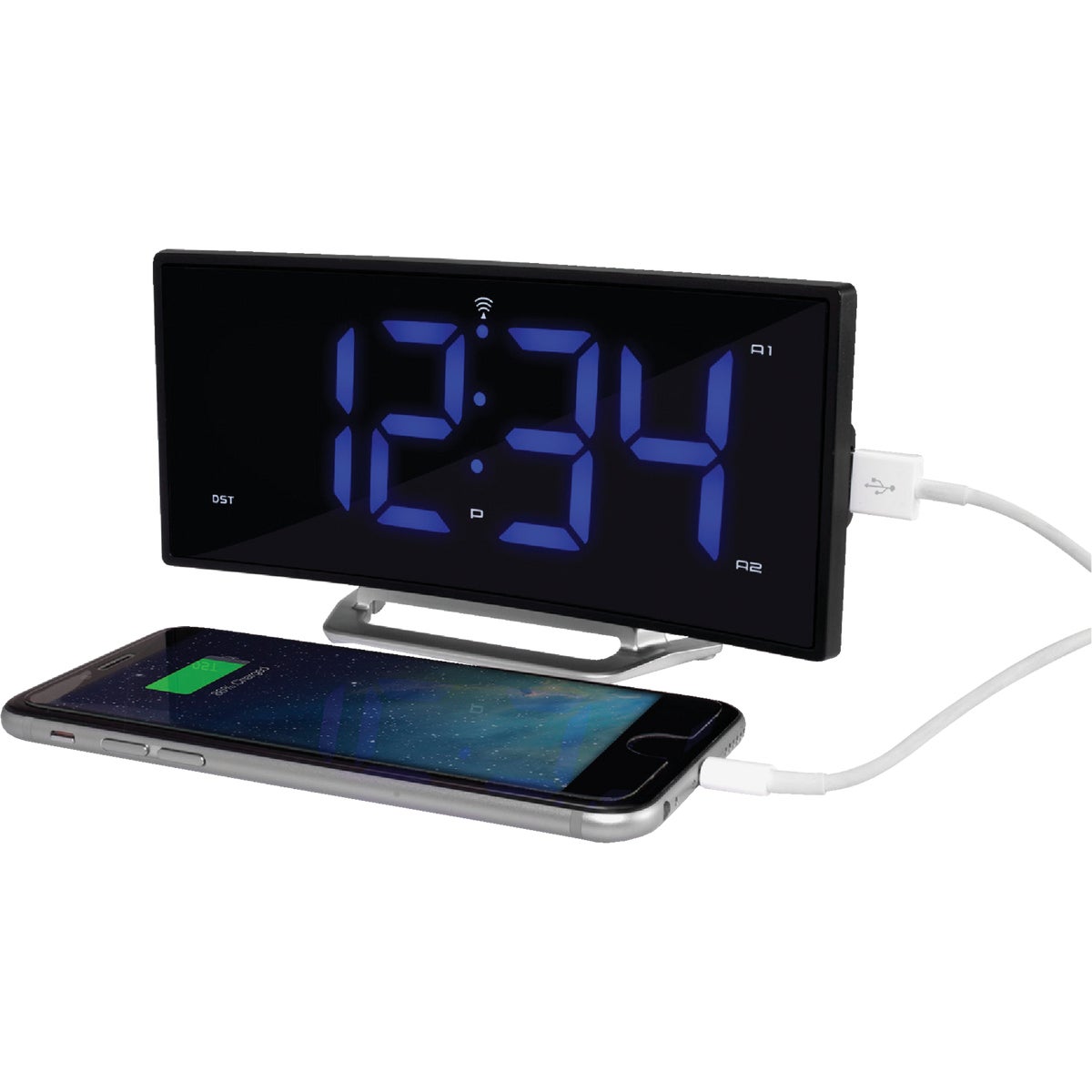 La Crosse Technology Atomic Curve LED Electric Alarm Clock