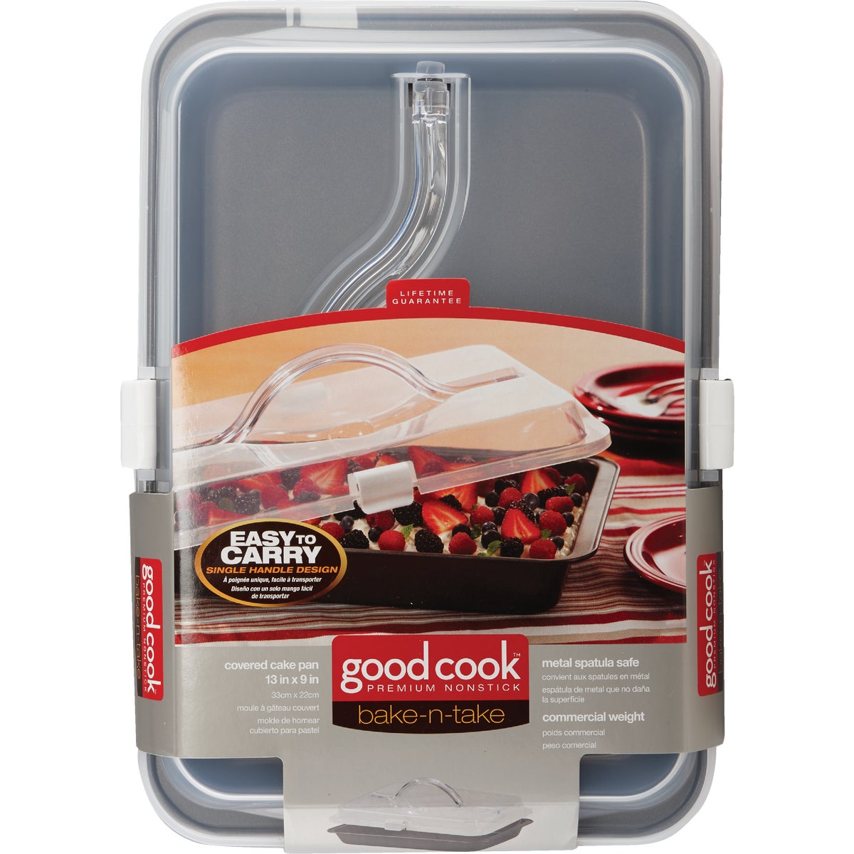 GoodCook Bake-n-Take 9 In. x 13 In. Covered Non-Stick Cake Pan