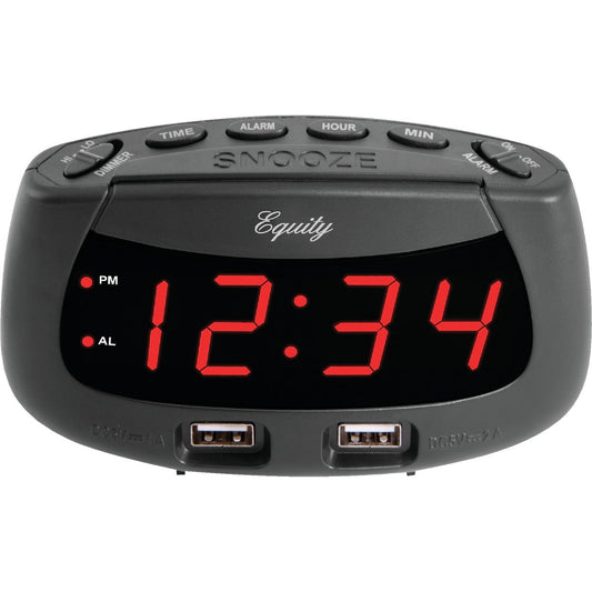 La Crosse Technology Equity Dual USB Electric Alarm Clock