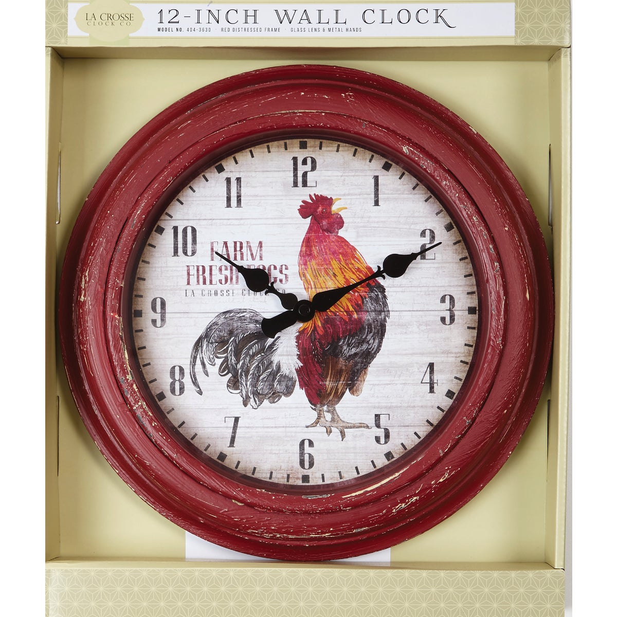 La Crosse Clock Rooster Wall Clock