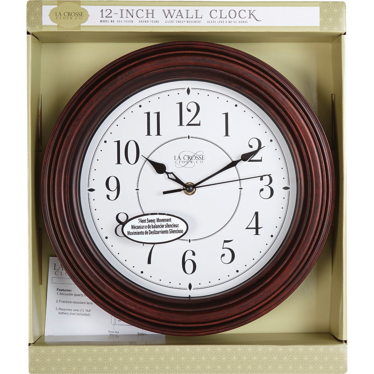 La Crosse Clock Silent Sweep Wall Clock