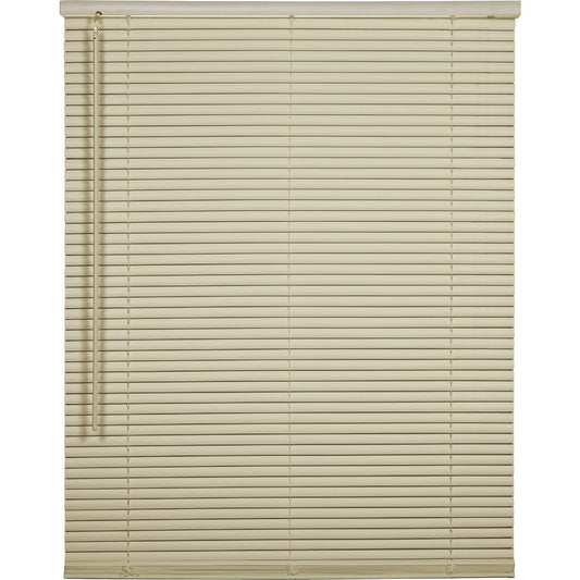 Home Impressions 60 In. x 64 In. x 1 In. Ivory Vinyl Light Filtering Cordless Mini Blind