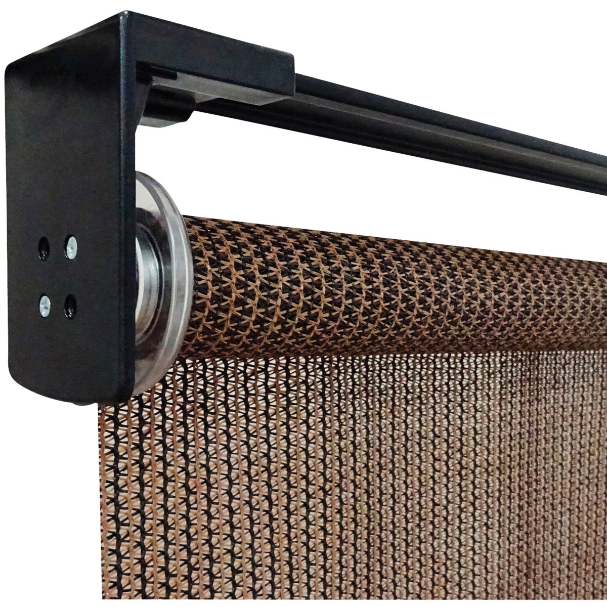 Home Impressions 30 In. x 72 In. Brown Fabric Indoor/Outdoor Cordless Roller Shade