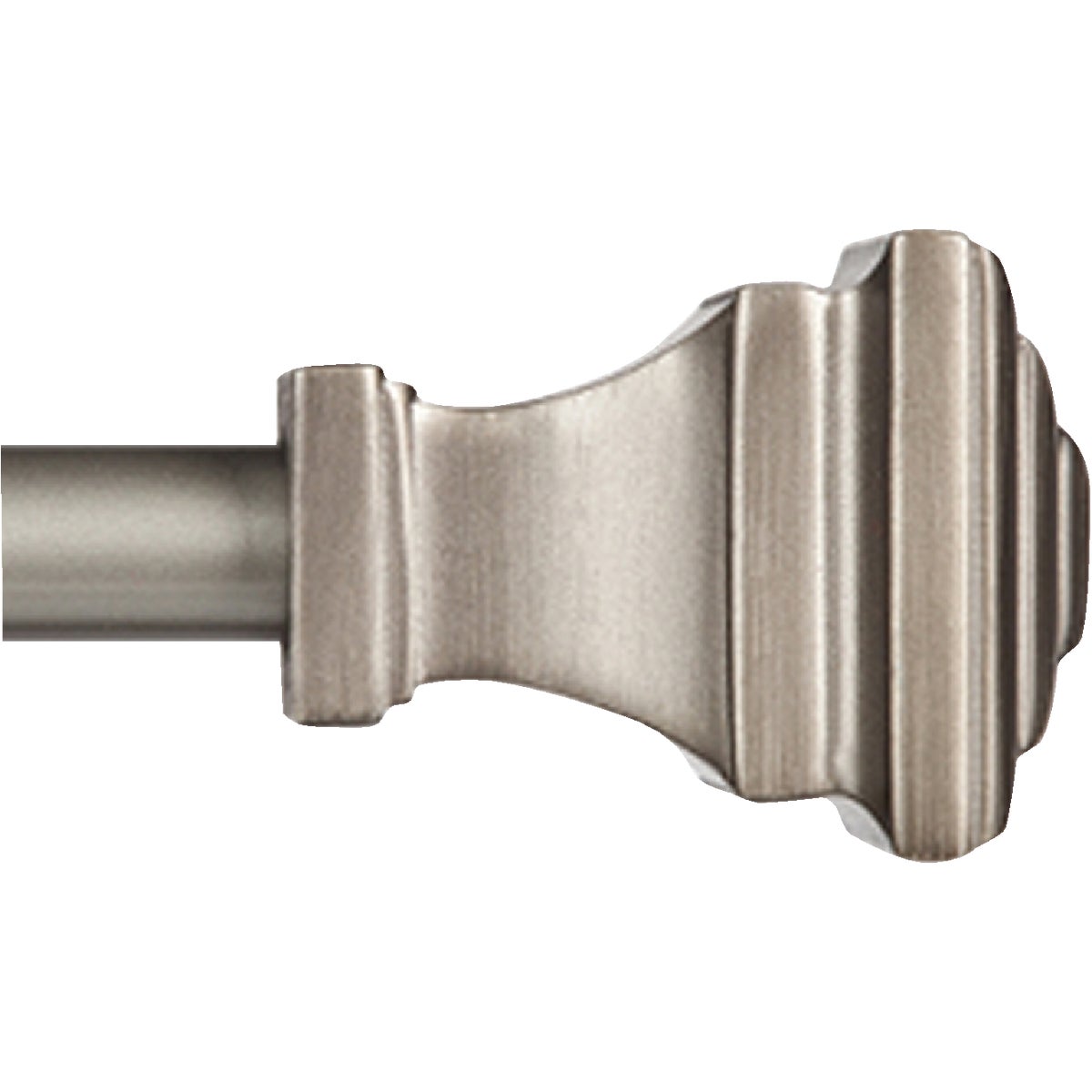 Kenney Fast Fit Milton 66 In. To 120 In. x 5/8 In. Pewter Curtain Rod